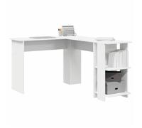 Bureau Blanc, CLOUD, Table à écrire, Pour 1 personne, forme en L, Blanc 140x113,5x75 cm ,bois d'ingénierie BBB1074