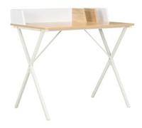 vidaXL Bureau 20273 Blanc et naturel 80 x 50 x 84 cm