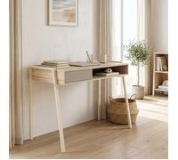 Bureau Boderas 107 x 55 x 78 cm beige effet travertin