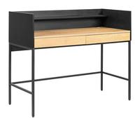 Bureau bois et noir 2 tiroirs arthur