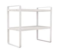 Bureau Bookshelf - Organiseur de rangement pour bureau | 2 niveaux Modern Storage Display Riser | Sturdy 2 Tier Storages Stand For Bedroom Kitchen Cabinet Pantry Office Dorm Room Decor Collectible