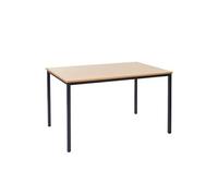 Bureau Braila, table de conférence table de séminaire, 120x80cm MDF ~ aspect hêtre