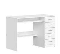 Bureau, Bureau avec 5 Rangement, Table Informatique au Design Minimaliste, Table d'ordinateur de Style Moderne, 50 x 108 x 75 cm, pour Études, Chambre, Blanc À propos de cet article1.[Grande capacité 