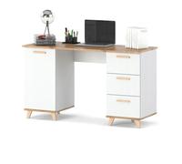 Bureau Bureau d'ordinateur Bureau pour enfant avec 3 tiroirs 138 cm Moderne