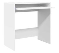 Bureau BURKE, Blanc Table à écrire - 1 PERSONNE - avec tiroir - Blanc 77,5x43x79 cm - Bois d'ingénierie BB1032