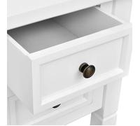 Bureau BURKE, Blanc Table à écrire - 1 PERSONNE - blanc à 5 tiroirs BB40