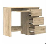 Bureau BURKE, Brun Table à écrire - 1 PERSONNE - Chêne sonoma 90x45x76 cm - Bois d’ingénierie BB406