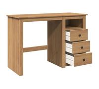 Bureau BURKE Brun Table à écrire - 1 PERSONNE - Panama 112x45x75 cm - bois massif de pin BB346