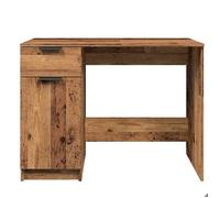 Bureau BURKE, Brun Table à écrire - 1 PERSONNE - vieux bois 100x50x75 cm - bois d'ingénierie BB684