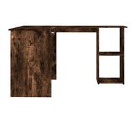 Bureau BURKE, Brun Table à écrire d'angle - 1 PERSONNE - chêne fumé 120x140x75 cm - bois d'ingénierie BB460