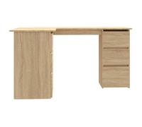 Bureau BURKE, Brun Table à écrire d'angle - 1 PERSONNE - Chêne sonoma 145x100x76 cm - Bois d'ingénierie BB383