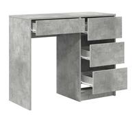 Bureau BURKE, Gris Table à écrire - 1 PERSONNE - Gris béton 90x37,5x75 cm - Bois d'ingénierie BB1011