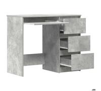 Bureau BURKE, Gris Table à écrire - 1 PERSONNE - Gris béton 90x45x76 cm - Bois d’ingénierie BB407