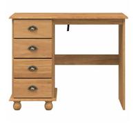 Bureau BURKE, Marron Table à écrire - 1 PERSONNE - ASKIM Marron 95x40x75 cm - Bois massif en pin BB355