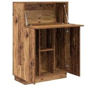 Bureau BURKE, Marron Table à écrire - 1 PERSONNE - Bois Ancien 71.5x31.5x106.5 cm - Bois d'ingénierie BB1006