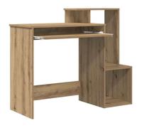 Bureau BURKE, Marron Table à écrire - 1 PERSONNE - Chêne artisanal 106x41x88.5 cm - Bois d'ingénierie BB991