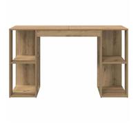 Bureau BURKE, Marron Table à écrire - 1 PERSONNE - Chêne artisanal 130x50.5x75 cm - Bois d'ingénierie BB1023
