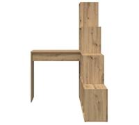 Bureau BURKE, Marron Table à écrire d'angle - 1 PERSONNE - Chêne artisanal 101,5x149,5x149,5 cm - BB260