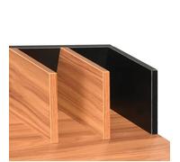 Bureau BURKE, Noir Table à écrire - 1 PERSONNE - Noir et marron 80x50x84 cm - BB17