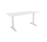 Bureau celexon PRO eAdjust-58123 réglable en hauteur électriquement - blanc, avec plateau 150 x 75 cm
