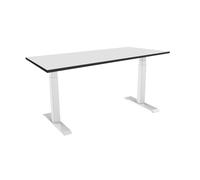 Bureau celexon PRO eAdjust-58123 réglable en hauteur électriquement - blanc, avec plateau HPL 175 x 75 cm