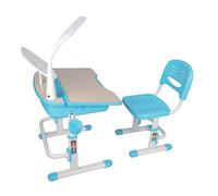 Paris Prix Bureau enfant Comfortline 201 réglable bois & métal avec chaise Bleu