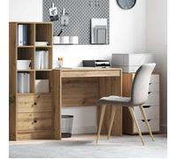 vidaXL Bureau Chêne Artisanal 80 x 50 x 76 cm, Bureau Compact, Style Moderne, Espace de Travail Ergonomique, Table d'écriture Pratique, Meuble Durable pour Petits espaces