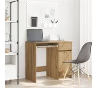 Bureau chêne artisanal 86x49x76 cm bois d ingénierie Marron G