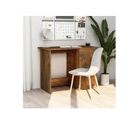 vidaXL Bureau - Chêne Fumé