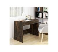 vidaXL Bureau Chêne fumé 101x50x76,5 cm Aggloméré Multicolore