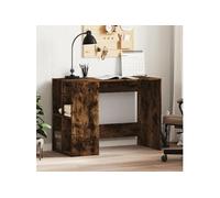 Bureau chêne fumé 102x50x75 cm bois d'ingénierie, bureau d'écriture, bureau d'ordinateur, bureau à domicile, bureau 840545