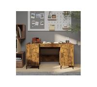vidaXL Bureau Chêne fumé 140x50x75 cm