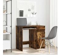 Bureau chêne fumé 86x49x76 cm bois d ingénierie