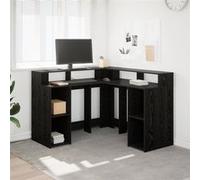 Bureau Chêne noir 130x130x91 cm Bois d ingénierie G