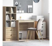 Bureau Chêne Sonoma 70 x 50 x 76 cm Bois d'Ingénierie | Bureau compact, style scandinave, surface pour ordinateur, entretien facile, assemblage simple, design épuré