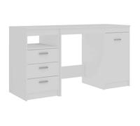 Bureau - CLOUD - Blanc - 140x50x76 cm - bois d’ingénierie LL48215