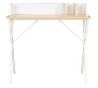 Bureau - CLOUD - Blanc - et naturel 80x50x84 cm LL84892