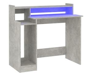 Bureau - CLOUD - et lumières LED - Gris béton - 97x45x90 cm - bois d'ingénierie LL147626