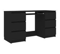 Bureau - CLOUD - Noir - 140x50x77 cm - bois d'ingénierie LL22565