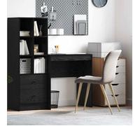 Bureau compact vidaXL chêne noir 70 x 40 x 76 cm - bois d'ingénierie, rangement, design épuré
