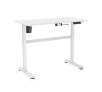 Bureau complet motorisé assis-debout, 118x58cm, Blanc