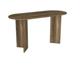 Bureau console - Coloris : Naturel foncé - TOPANIA