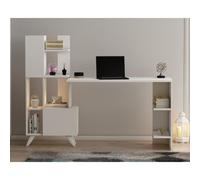 Kuhmo bureau contemporain 9 rangements - blanc