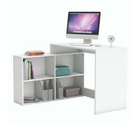 Bureau d'angle Nagano - Panneaux de particules - Blanc mat - L 111,9 x P 100,7 x H 76,7 cm - DEMEYERE
