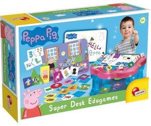 Bureau d'activités Peppa Pig Super Desk, 10 jeux éducatifs, LISCIANI GIOCHI, Table d'activités enfant