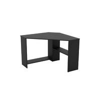 Bureau d'angle 2 étagères 80 cm - TERKA - Noir