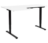 Bureau d'Angle à Gauche Réglable Electriquement Moderne en Forme de L 160 x