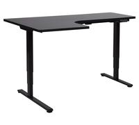 Bureau d'Angle à Gauche Réglable Electriquement Moderne en Forme de L 160 x