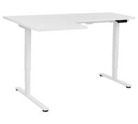 Bureau d'Angle à Gauche Réglable Electriquement Moderne en Forme de L 160 x