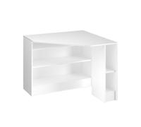 Vicco Bureau d'angle Alvaro, Blanc, 94x94cm | avec étagères ouvertes pour une utilisation flexible dans l’espace de travail